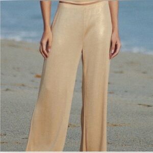 Zara Elegant Tan Wide-Leg Pants size S
